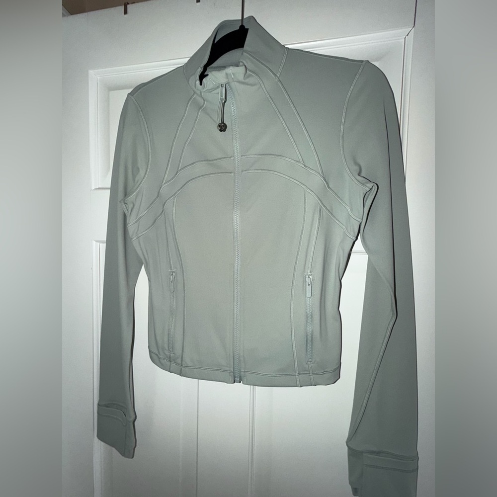 Lululemon Define Cropped Jacket Jade Grey 8 New No Tags